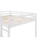 Full Loft Bed With Slide, Multifunctional Design - White