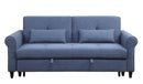 Nichelle - Sofa With Sleeper - Blue Fabric