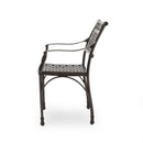 Cast Aluminum Dining Chair With Hand Crafted Details - Bronze