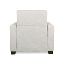 Contemporary Recliner Chair With Push Back Function And Birchwood Legs