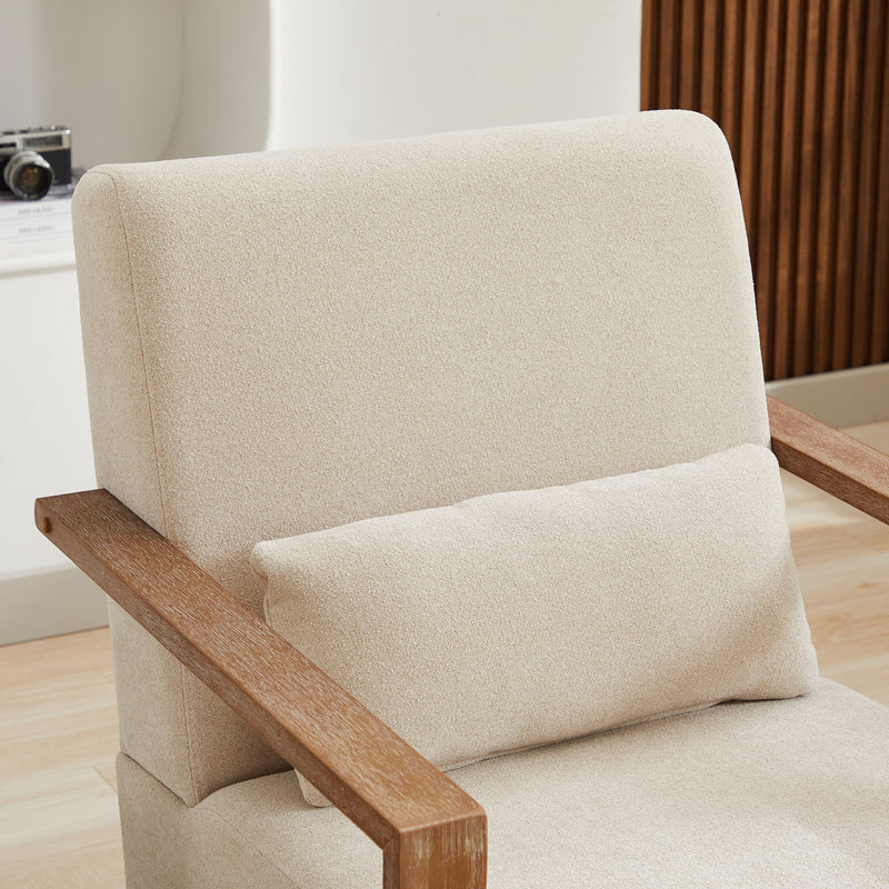Swivel Modern Upholstered Accent Chair With Armrests