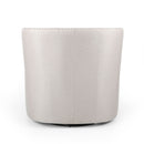 Modern Upholstered Swivel Club Chair With Nailhead Trim