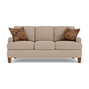 Moxy - Fabric Sofa, T-Shaped Seat Cushion, Rounded Mailbox Arms