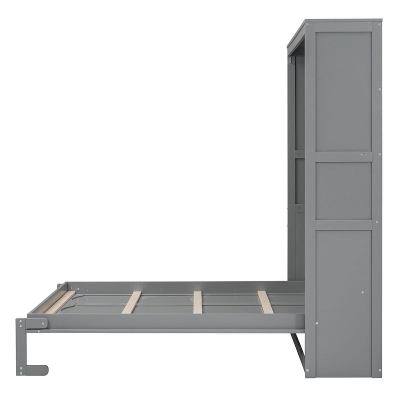 Murphy Wall Bed With Shelves, Space Saving