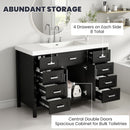 Bathroom Vanity Cabinet Only With 2 Soft Close Doors And 8 Drawers