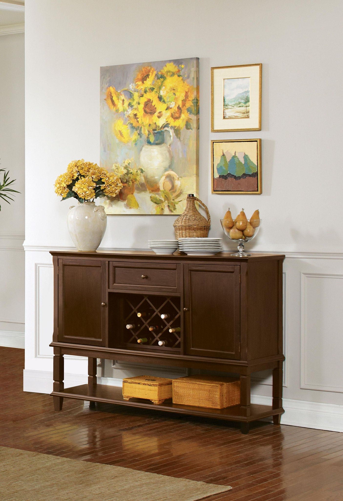 Parkins 2-door Sideboard Buffet Cabinet Rustic Espresso