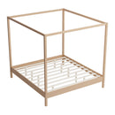 Canopy Bed Frame 4 Poster Platform Bed With Slats Support, No Box Spring Needed