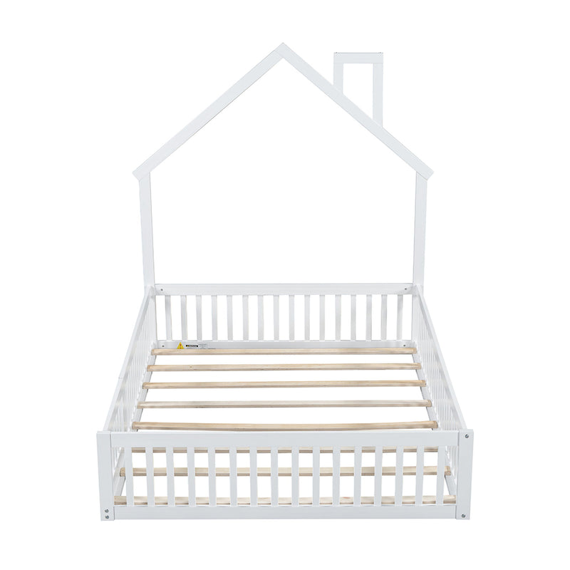 House Platform Bed With Guardrail
