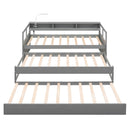 Daybed With 2 Trundles, 3 Storage Cubbies, Built In USB Charging Light