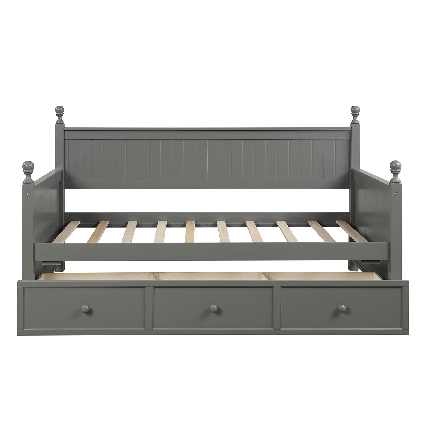 Wood Daybed with Three Drawers ,Twin Size Daybed,No Box Spring Needed ,Gray - Atlantic Fine Furniture Melbourne FL