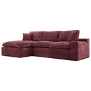Cloud Sectional Sofa With Double Layer Cushion And Side Pockets, Free-Combined
