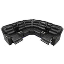 Manual Reclining Sectional Sofa Set, L Shaped Symmetrical Motion Sofa Corner Couch Sets With Storage Boxes, 4 Cup Holders And LED Light Strip For Living Room