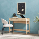 Transitional Reeded Writing Desk With Drawer