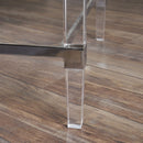 Ultra Modern Rectangle Coffee Table With Tempered Glass Surface - Clear
