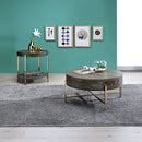Weyton - End Table - Dark Oak & Champagne - Atlantic Fine Furniture Inc