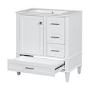 Bathroom Vanity, Modern Bathroom Cabinet With Sink Combo Set, Bathroom Storage Cabinet With A Soft Closing Door And 3 Drawers, Solid Wood Frame