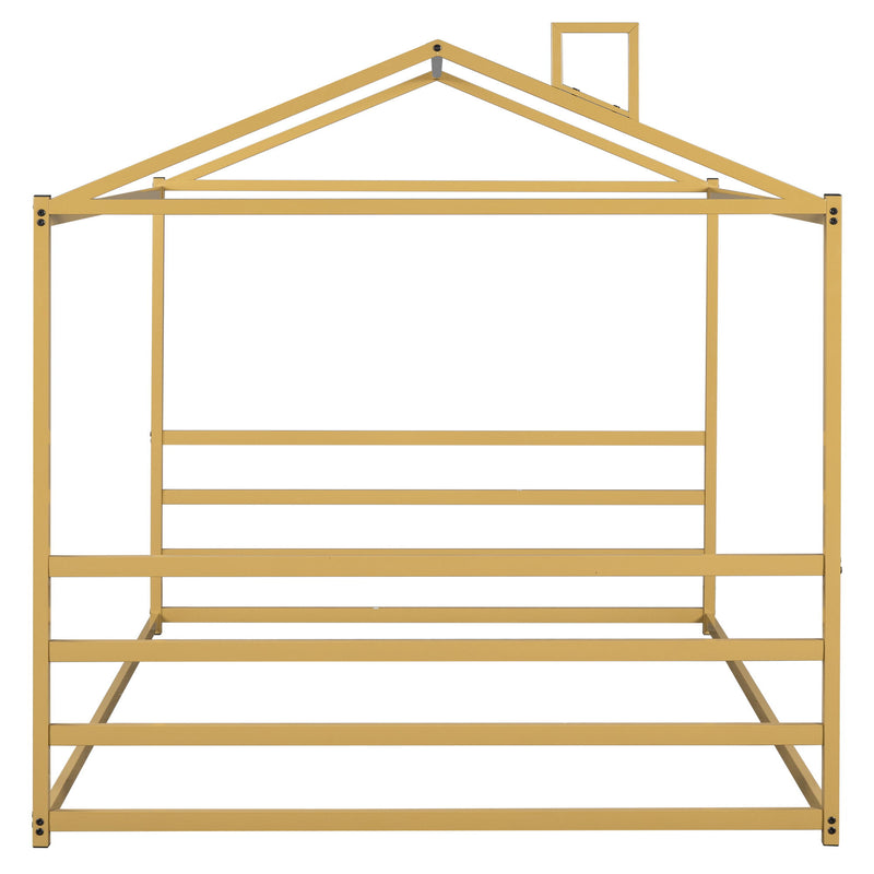 Metal House Shape Platform Bed