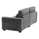 Modern Fabric Sofa With Plush Cushions, Sleek Arm Design