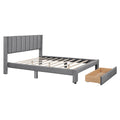 Storage Elegant Upholstered Platform Bed With Drawer