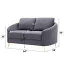 Yuina - Loveseat - Gray Linen - Atlantic Fine Furniture Inc