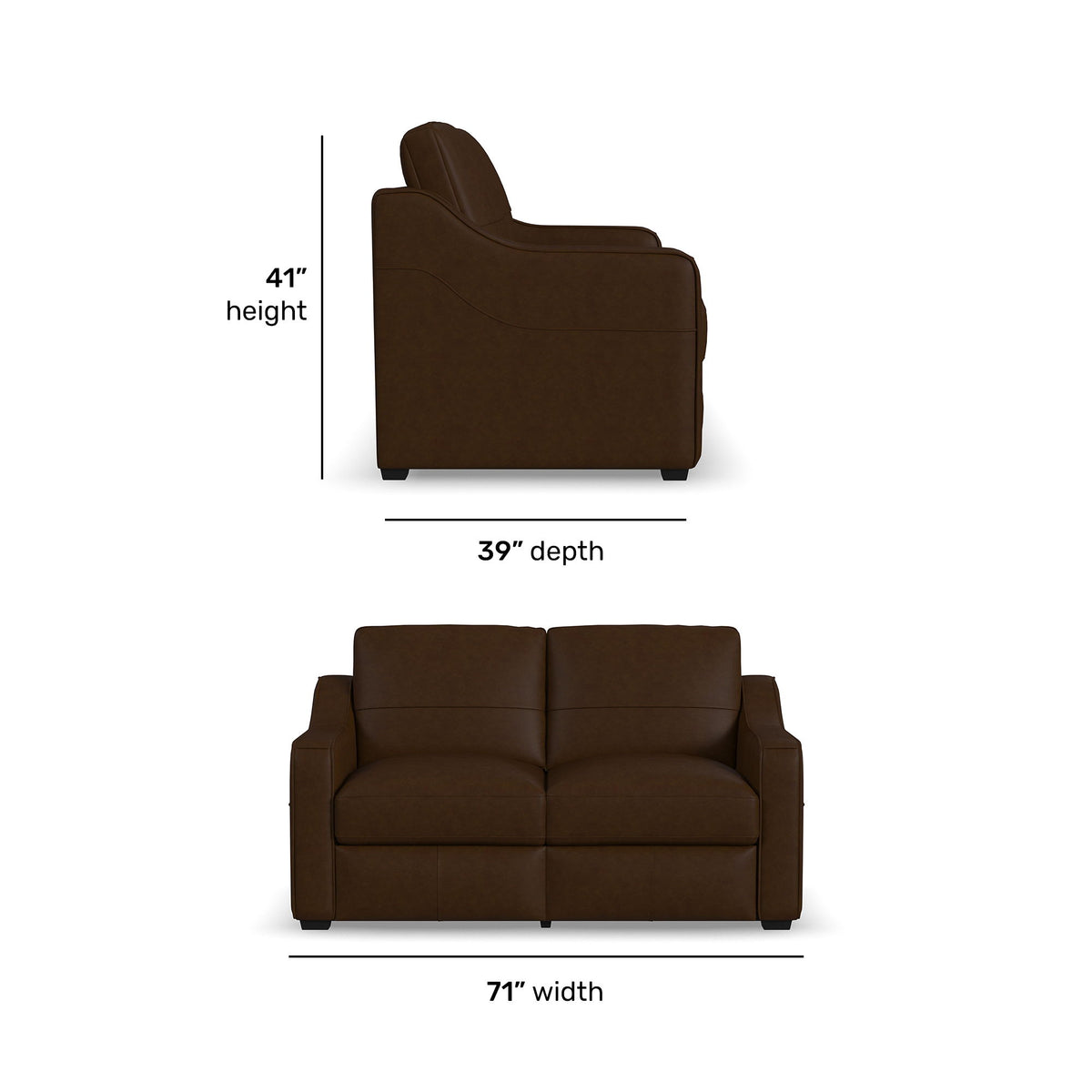 Hudson - Loveseat - Brown