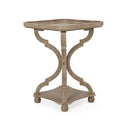 French Country Accent Table With Hourglass Design - Natural