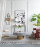 Unique Capiz Coffee Table & Pedestal Base