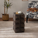 Side Table With 3D Embossed Pattern Design