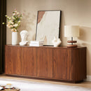 Contemporary Sideboard Storage Cabinet TV Stand With Wave Pattern