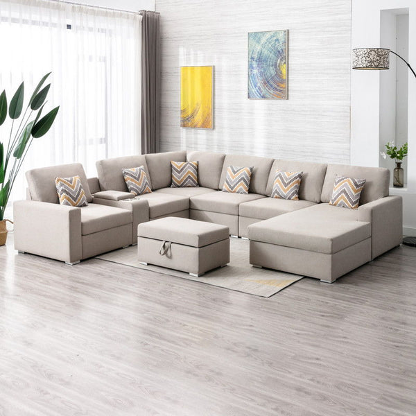 Nolan - 8 Piece Sectional Sofa With Interchangeable Legs