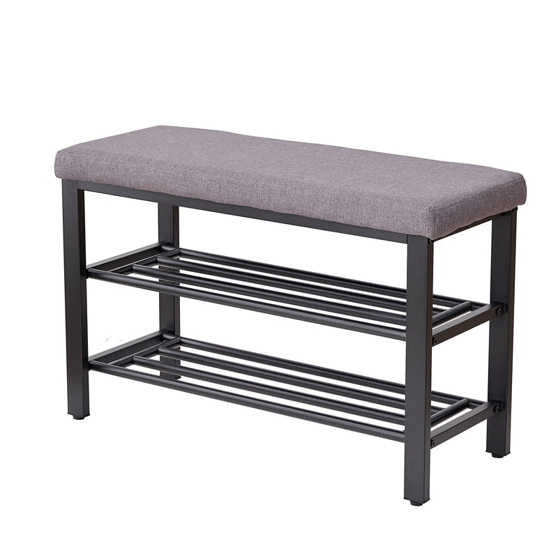 Shoe Bench With Cushion, Storage Seat For Entryway