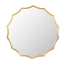 Round Sunburst Wall Mirror With, Wall Decor Mirror For Entryway Bedroom Living Room - Gold