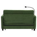 Loveseat Sofa Bed Sleeper With Reversible Backrest, Side Pockets, USB Ports, Phone Holder