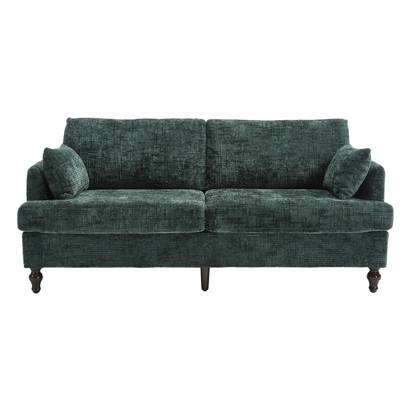 Chenille 2 Seater Sofa With LED Light, USB Charging Port, And Storage Bag
