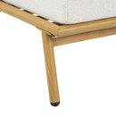 La Fiora - Outdoor Patio Iron Club Chair (Set of 2) - Off White / Teak