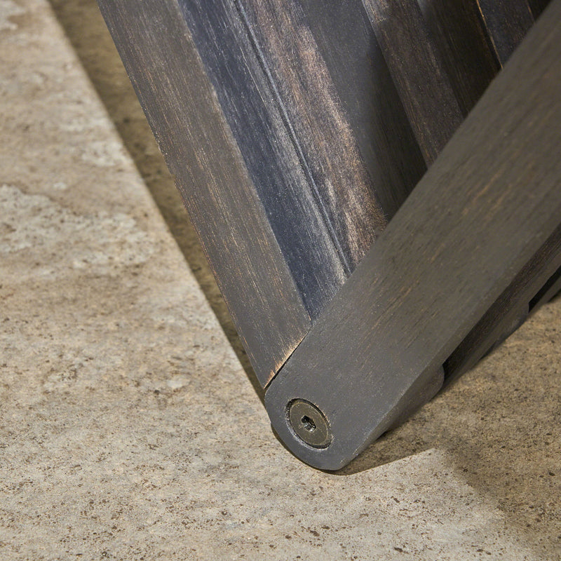 Gloaming - Outdoor Bench With Slat Design And Triangular Base