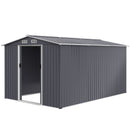 Outdoor Storage Shed Large Metal Tool Sheds, Heavy Duty Storage House With Sliding Doors