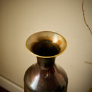 Modern Droplet Shaped Floor Vase Set, Glazed Metal Decorative Vases 3 Piece Home Accent For Living Room - Gold / White