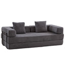 Floor Couch, Convertible Floor Sofa Bed With Pillow Back Support Armrest
