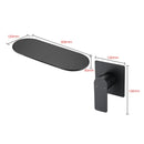 Modern Wall Mount Bathtub Faucet Single Handle With Waterfall Tub Spout And Rough