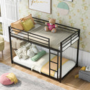 Metal Bunk Bed, Low Bunk Bed With Ladder