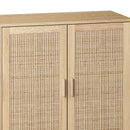 Elegant And Functional Rattan Decorative Storage Cabinet With 4 Doors