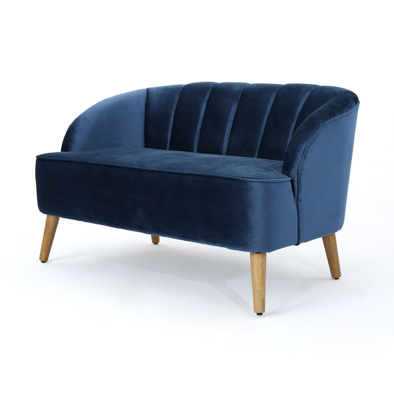 Modern Classic Shell Backed Loveseat
