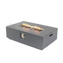 Volon - Rectangular Fire Pit Table, Propane Powered, 50,000 BTU - Light Gray