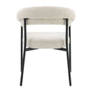 Jirina - Chenille Arm Chair (Set of 2) - Beige & Black