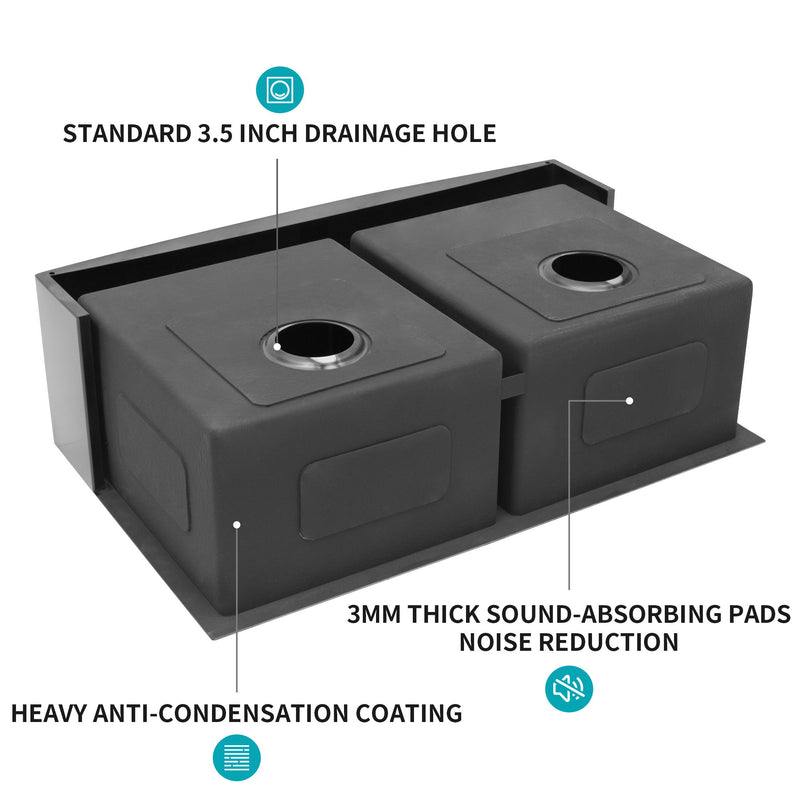 Double Bowl Farmhouse Sink / Stainless Steel Apron Front