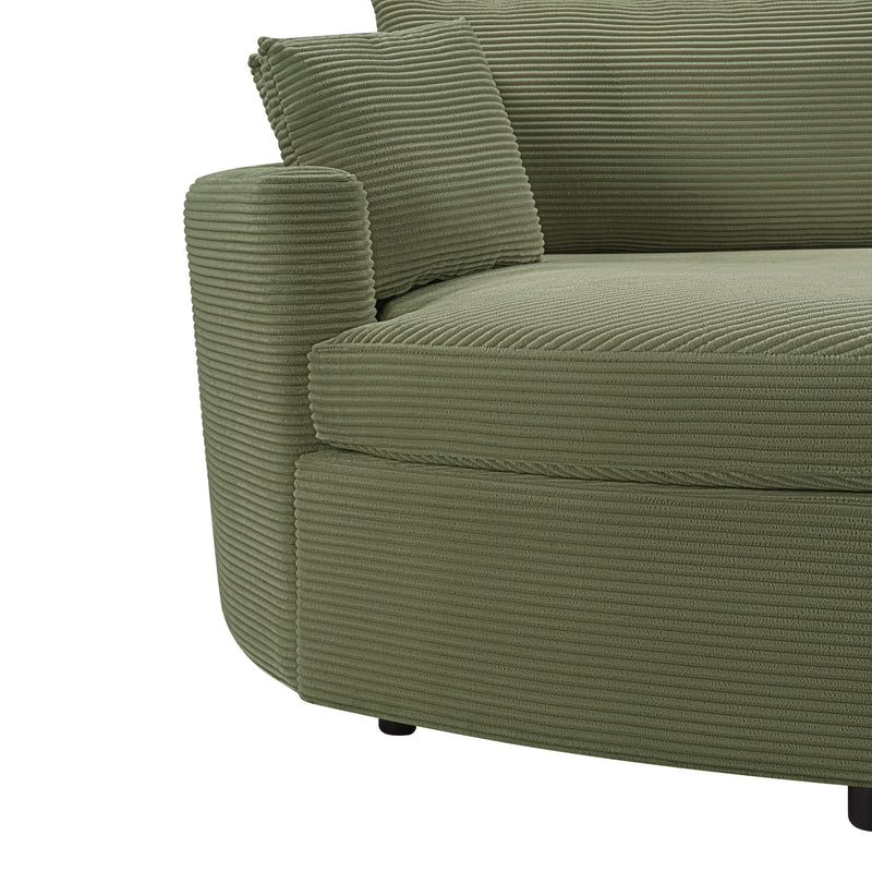Oversized Double Chaise Lounge Sofa With USB Ports
