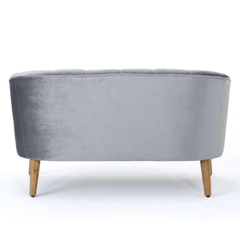 Modern Classic Shell Backed Loveseat