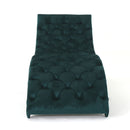 Elegant Tufted Chaise Lounge With Curved Design