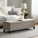 Glouster - Contemporary Storage Ottoman V2 With Upholstered Fabric - Sand